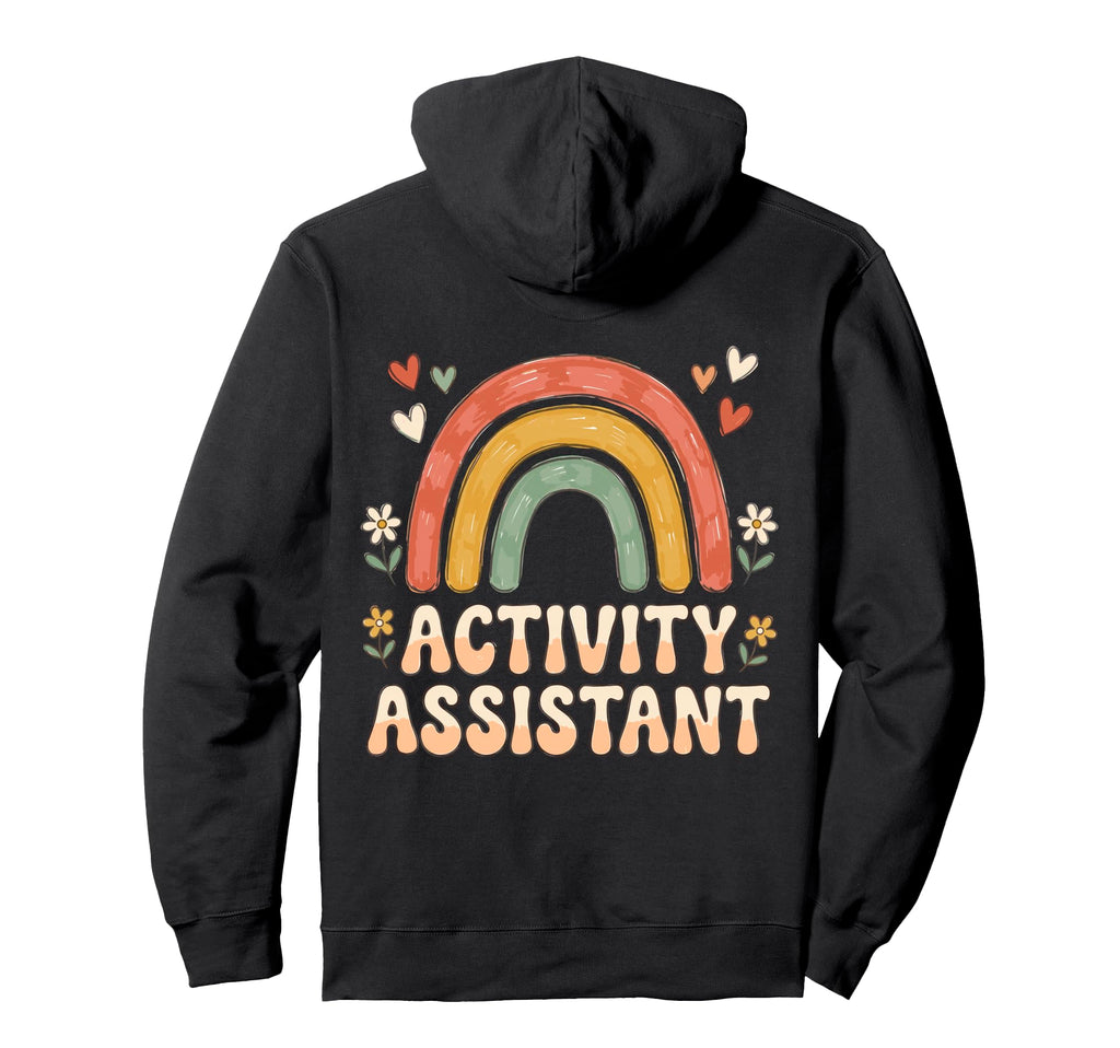 Activity Assistant Boho Rainbow Heart Hoodie - Streetwear Style for Adults - T-Shirt, Sweatshirt, Hoodie
