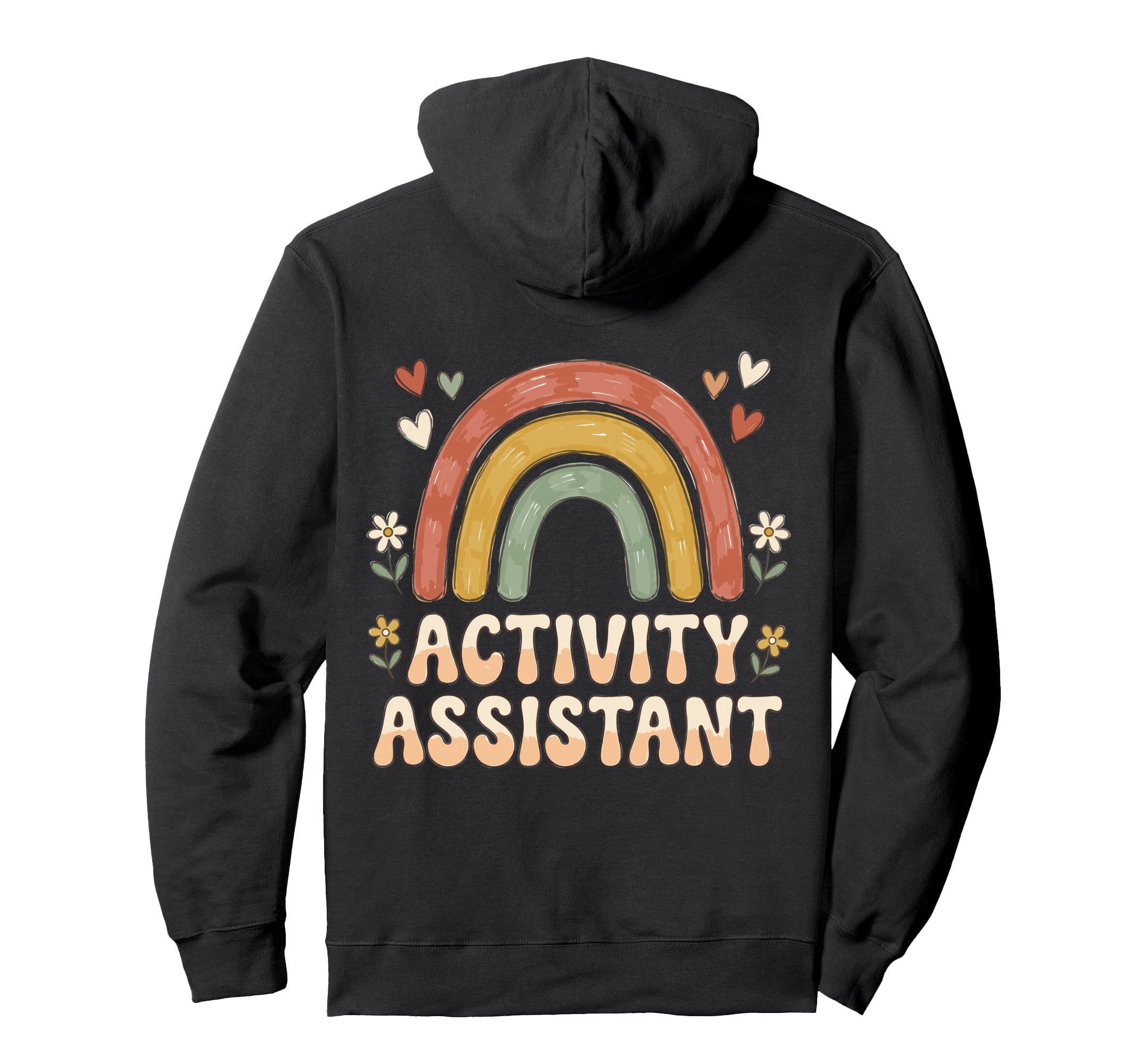 Activity Assistant Boho Rainbow Heart Hoodie - Streetwear Style for Adults - T-Shirt, Sweatshirt, Hoodie