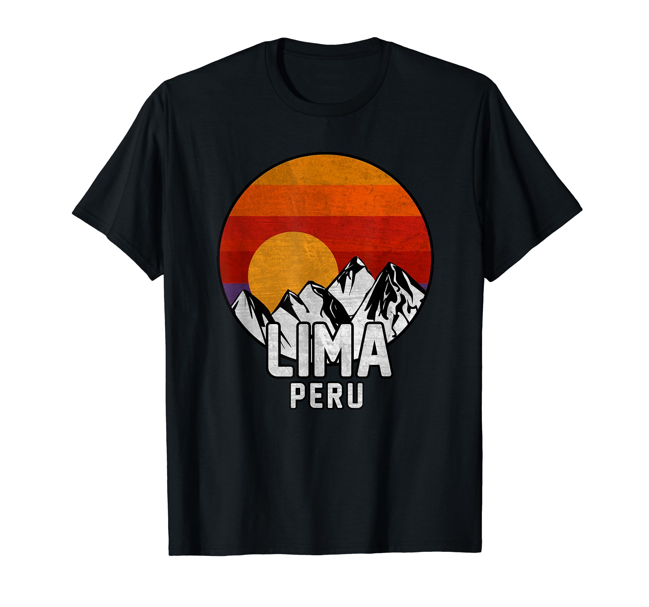 Lima Peru Mountain Sunset T-Shirt - Streetwear Style for Adults - T-Shirt, Sweatshirt, Hoodie