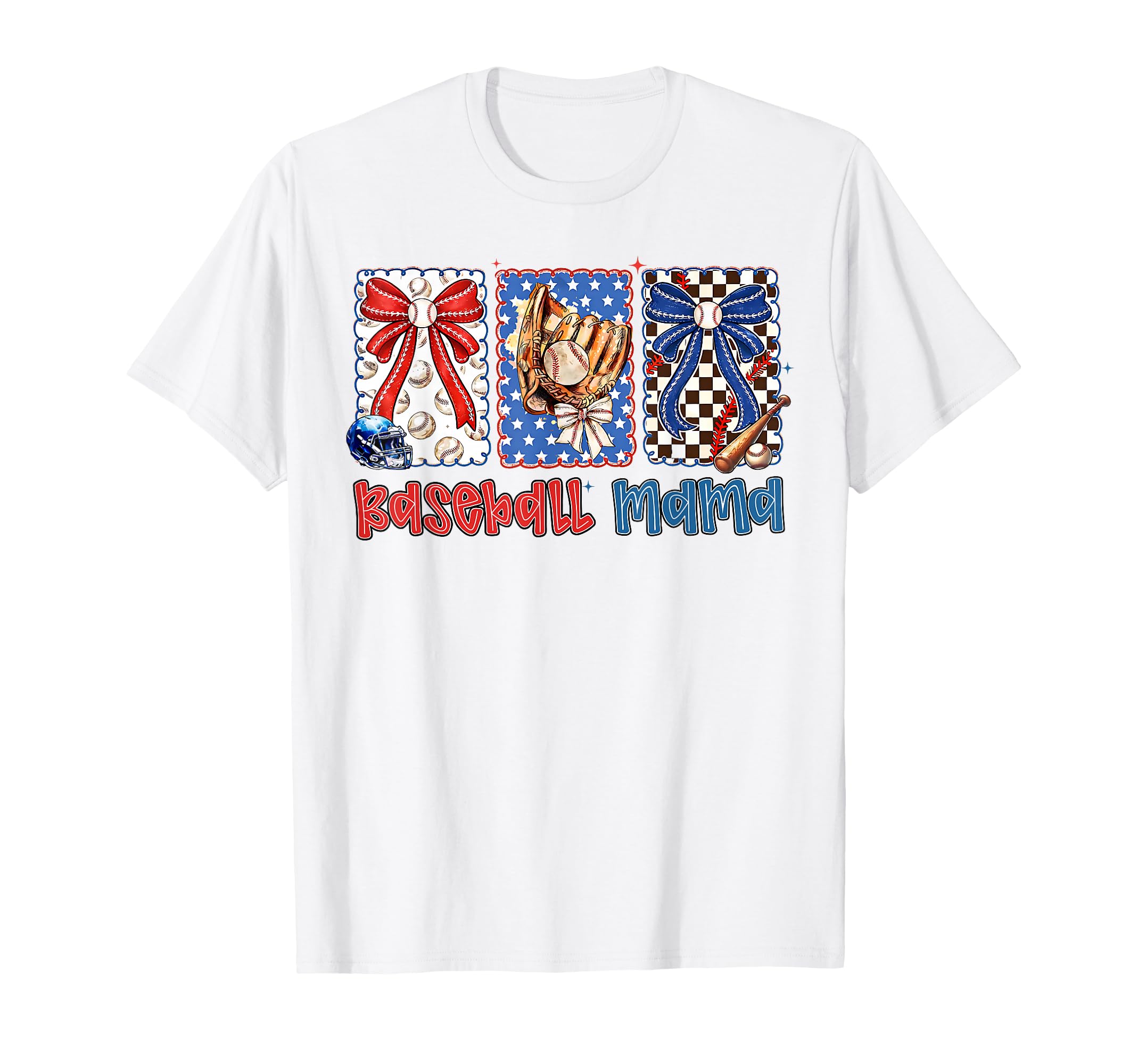 Baseball Mama Bow Sports Game Day T-Shirt - Minimalist Print Men Women - T-Shirt, Sweatshirt, Hoodie