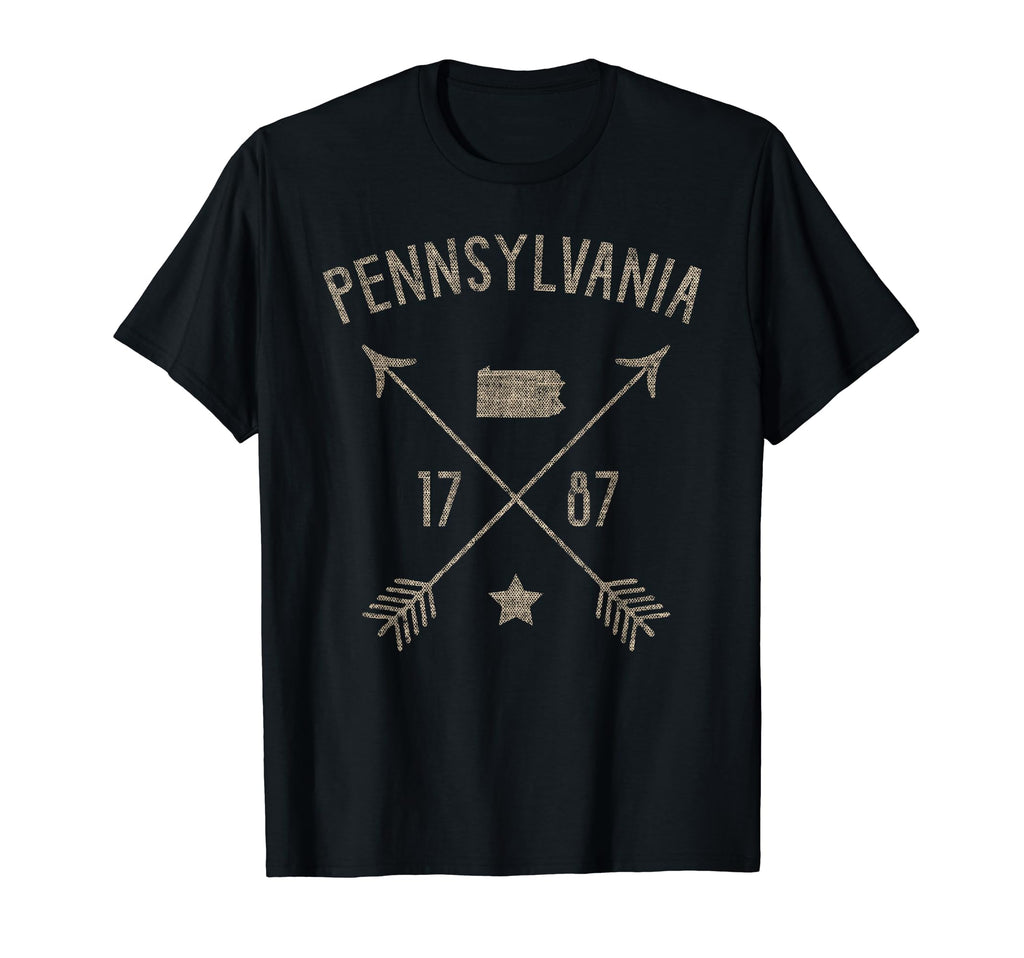 Pennsylvania Distressed Home State T-Shirt - Fun Novelty Design for Adults - T-Shirt, Sweatshirt, Hoodie