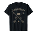 Pennsylvania Distressed Home State T-Shirt - Fun Novelty Design for Adults - T-Shirt, Sweatshirt, Hoodie