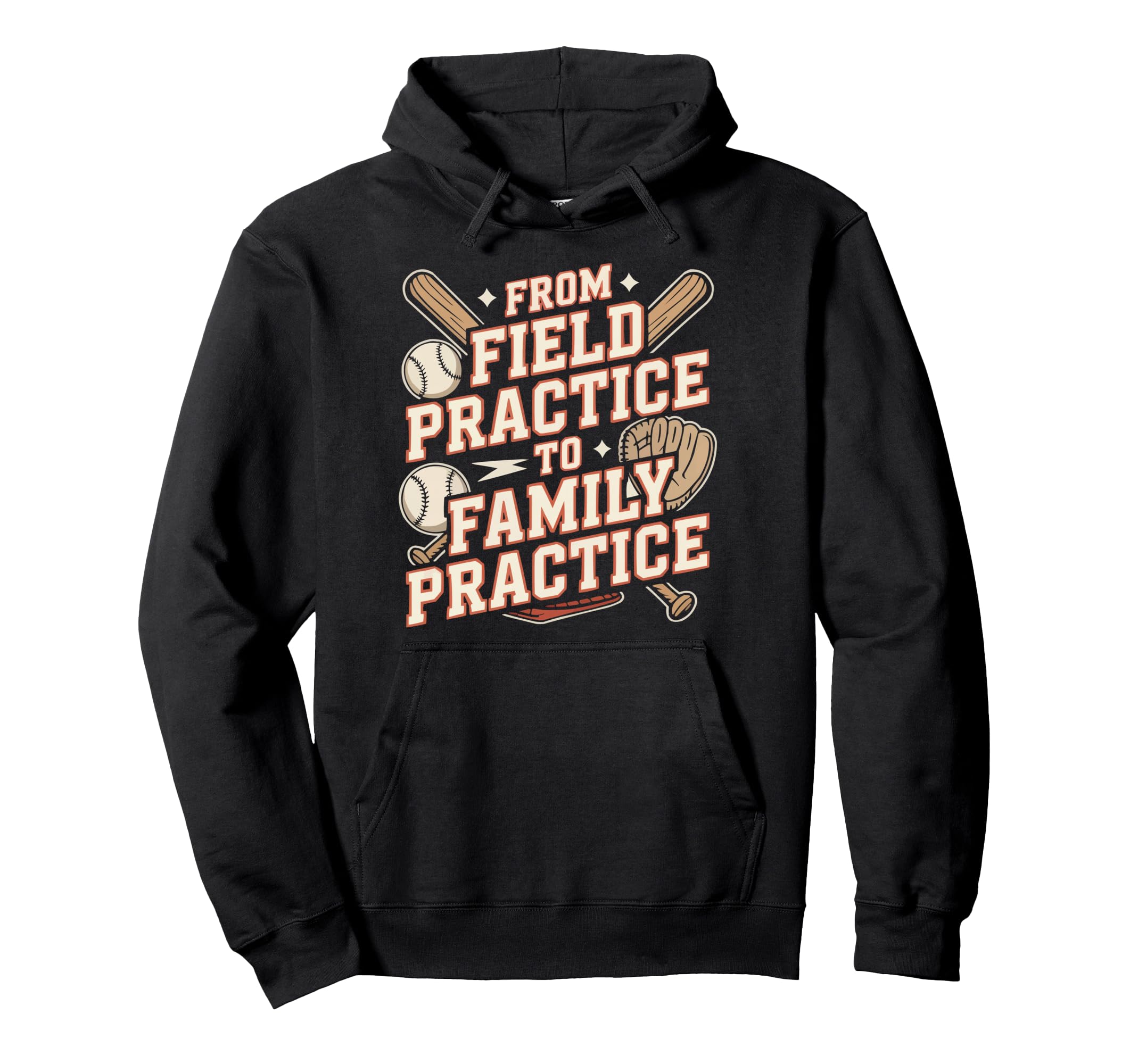 Baseball Dad Baseballer Daddy Baseball Hoodie - Trendy Graphic Men Women - T-Shirt, Sweatshirt, Hoodie