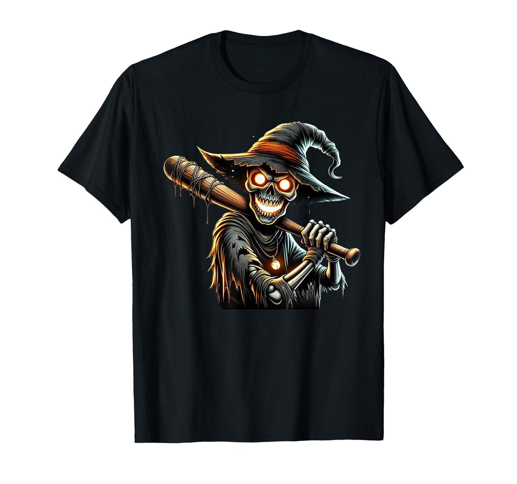 Skeleton Witch Baseball Player T-Shirt - Trendy Graphic Men Women - T-Shirt, Sweatshirt, Hoodie