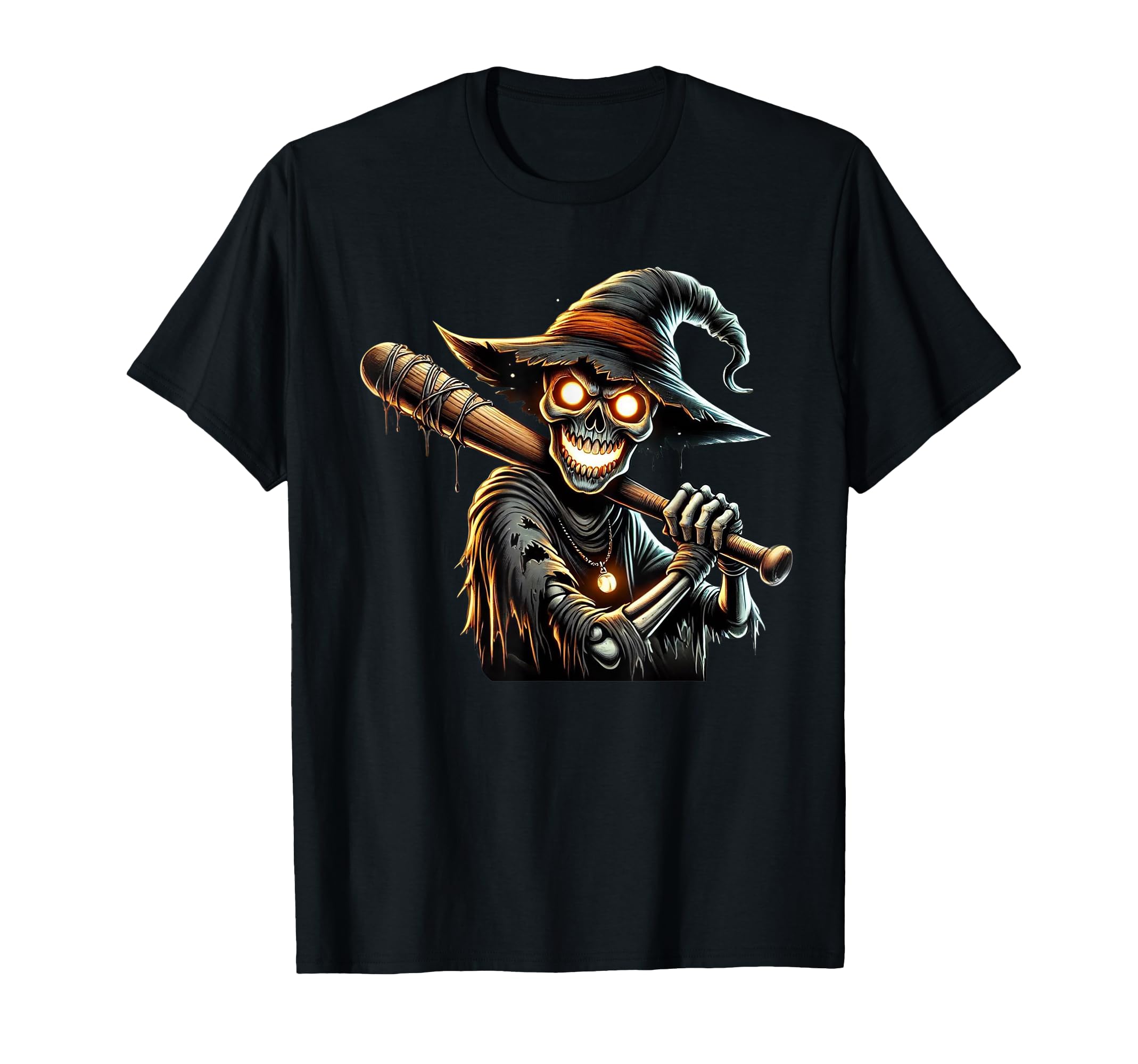 Skeleton Witch Baseball Player T-Shirt - Trendy Graphic Men Women - T-Shirt, Sweatshirt, Hoodie