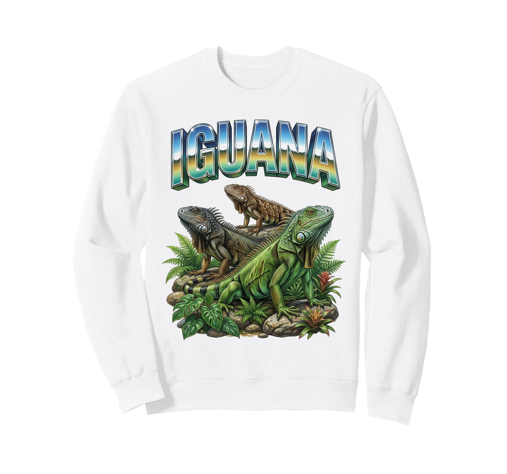 Iguana 70S 90S Iguana Animal Sweatshirt - Casual Everyday Wear for Adults - T-Shirt, Sweatshirt, Hoodie