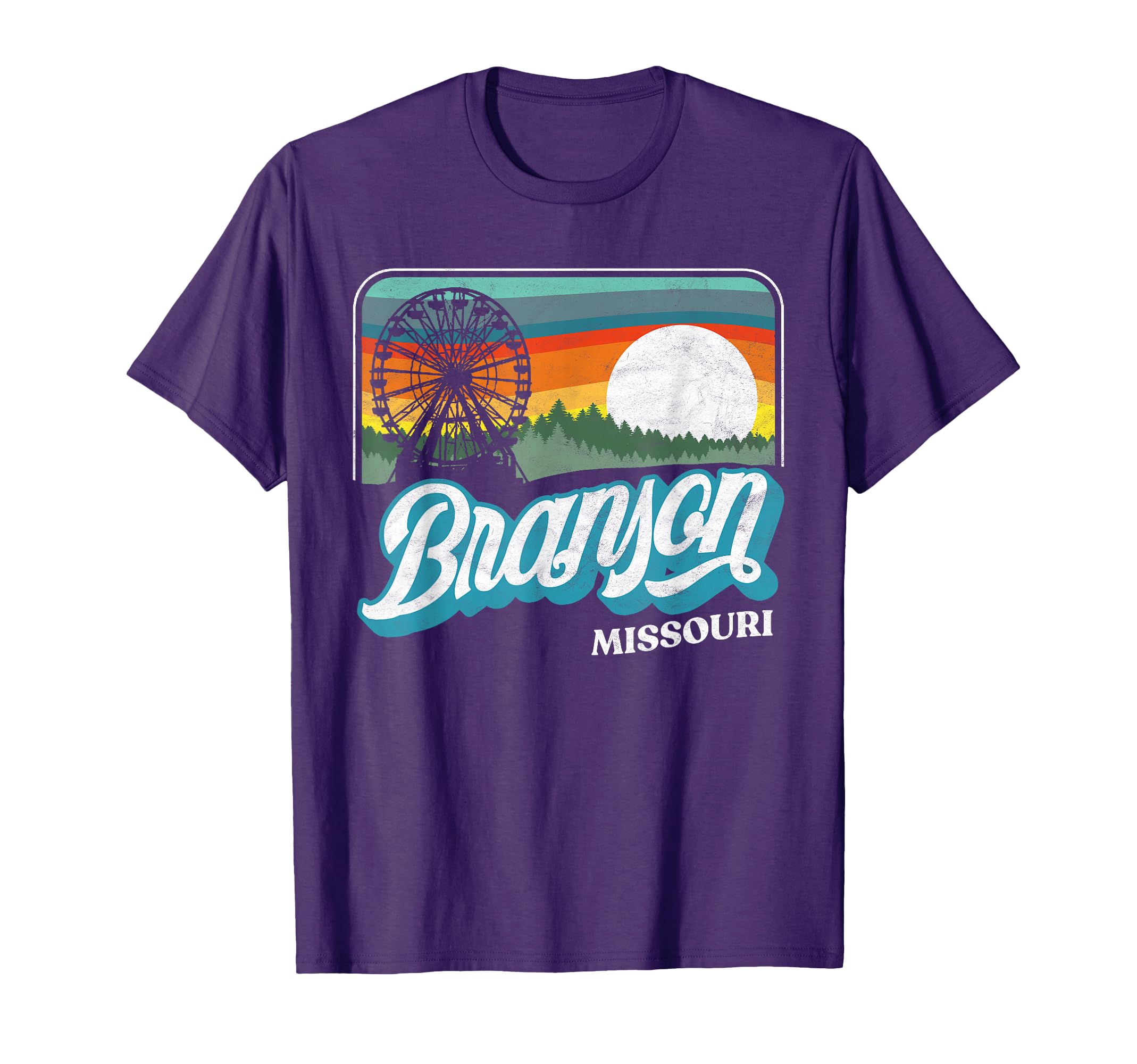 Branson Missouri 80S Distressed T-Shirt - Minimalist Print Unisex - T-Shirt, Sweatshirt, Hoodie