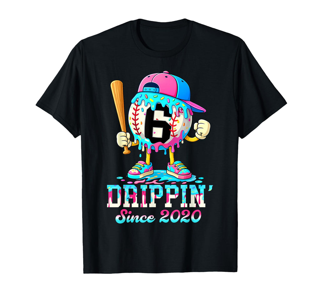 Baseball 6 Years Old Since 2020 Ice T-Shirt - Custom Art Print Men Women - T-Shirt, Sweatshirt, Hoodie