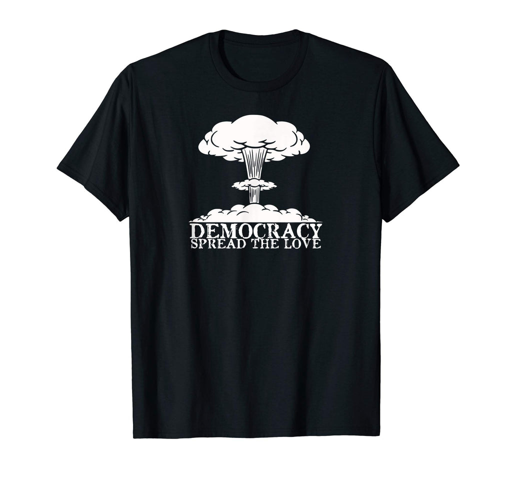 Distressed Mushroom Cloud Democracy Hoodie - Aesthetic Graphic Men Women - T-Shirt, Sweatshirt, Hoodie