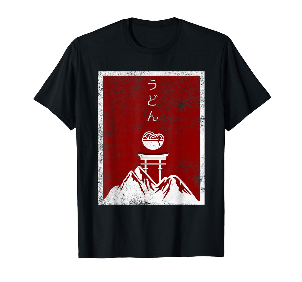 Japanese Udon Noodles Distressed T-Shirt - Novelty Apparel for Adults - T-Shirt, Sweatshirt, Hoodie