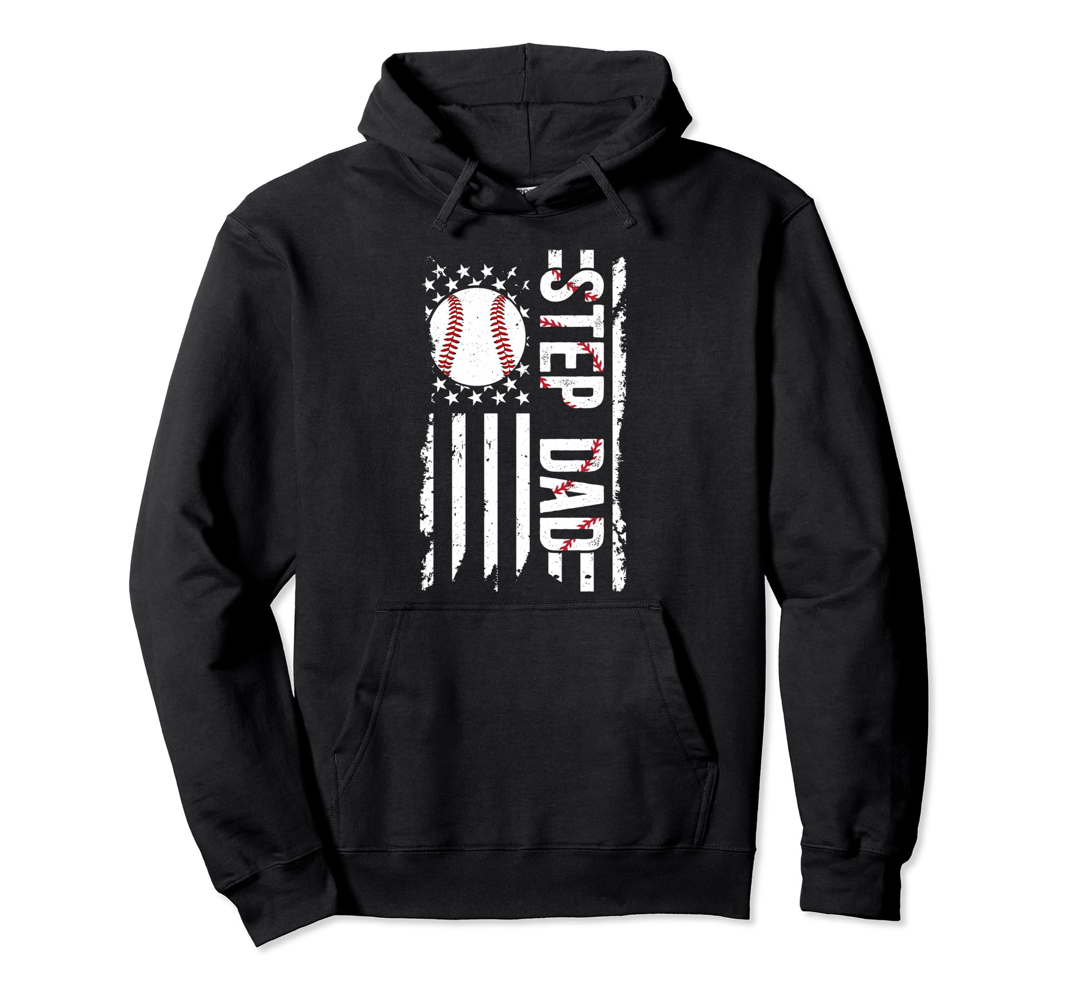 Baseball Step Dad Baseball Player Hoodie - Aesthetic Graphic Unisex - T-Shirt, Sweatshirt, Hoodie