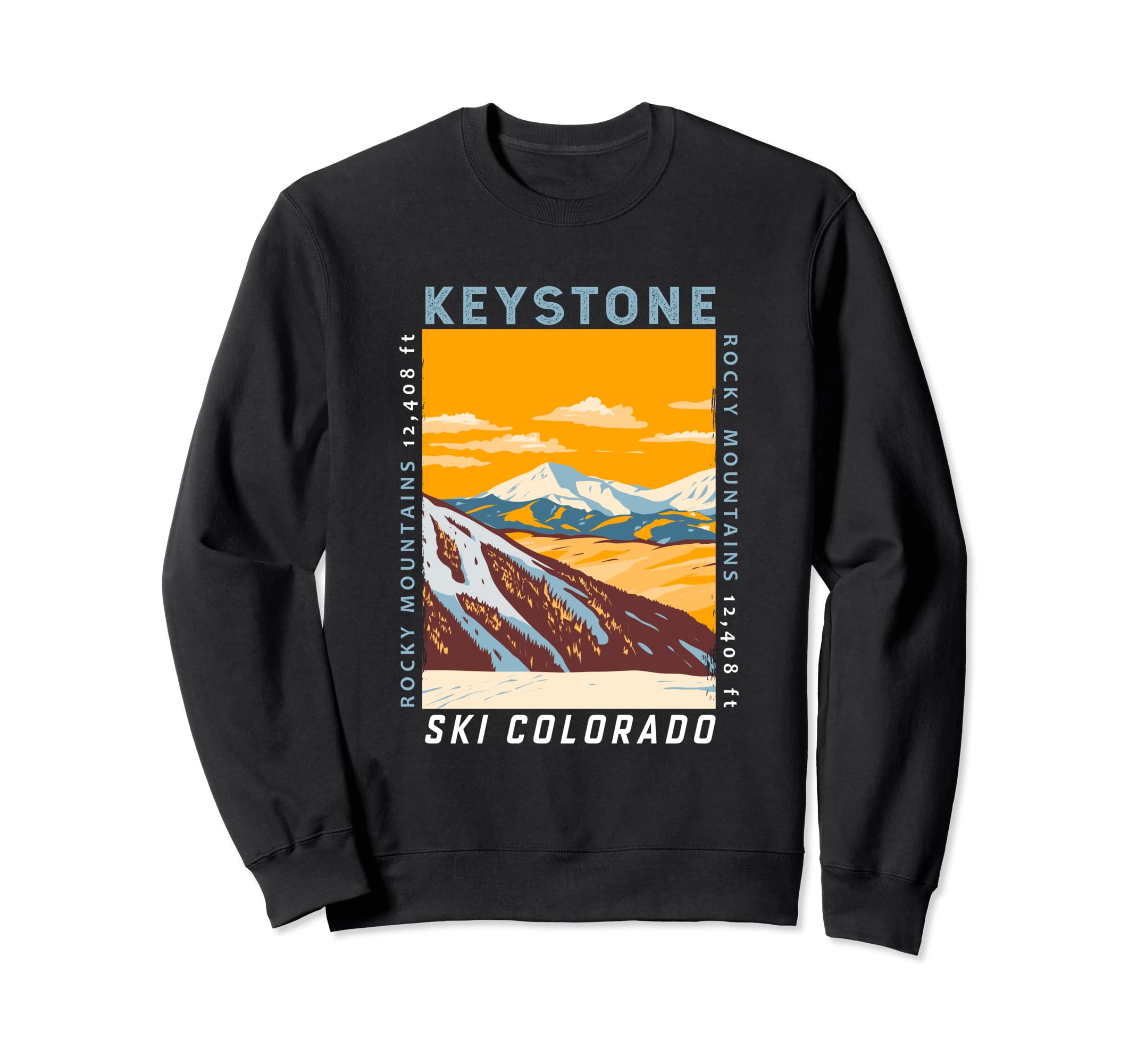 Keystone Ski Area Colorado Distressed Sweatshirt - Graphic Print Unisex - T-Shirt, Sweatshirt, Hoodie