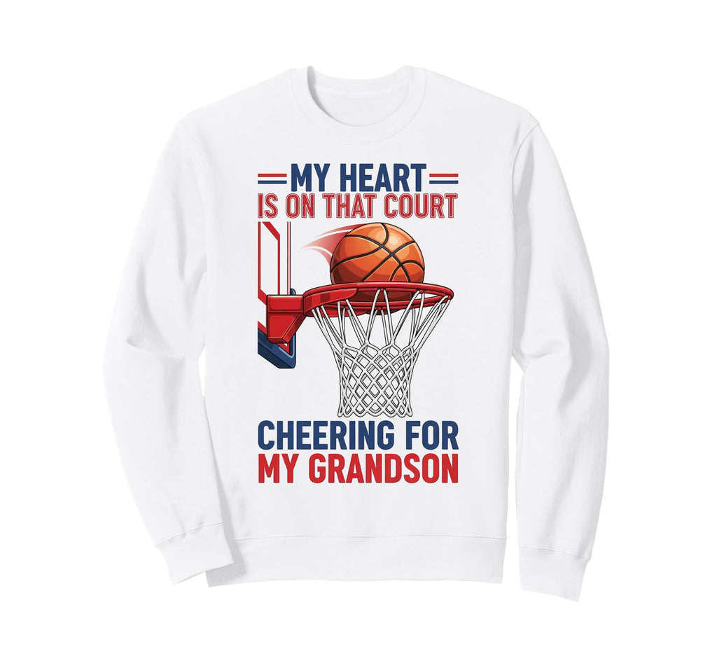 Proud Grandma Supporting Grandson Sweatshirt - Casual Everyday Wear Unisex - T-Shirt, Sweatshirt, Hoodie