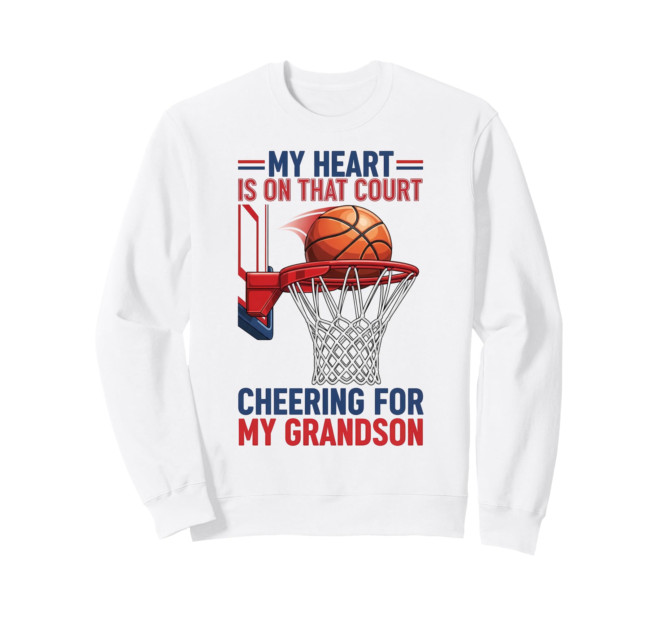 Proud Grandma Supporting Grandson Sweatshirt - Casual Everyday Wear Unisex - T-Shirt, Sweatshirt, Hoodie