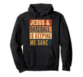 Jesus And Baseball Is Keeping Me Sane Hoodie - Custom Art Print for Adults - T-Shirt, Sweatshirt, Hoodie