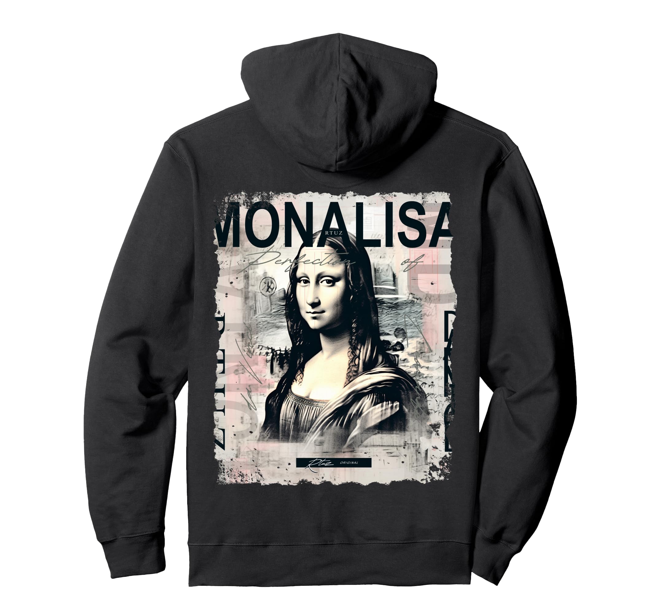 Mona Lisa Art Y2K Back Streetwear Hoodie - Trendy Graphic Unisex - T-Shirt, Sweatshirt, Hoodie