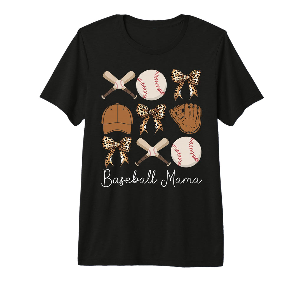 Baseball Mama Coquette Bow Baseball Mom T-Shirt - Trendy Graphic Men Women - T-Shirt, Sweatshirt, Hoodie