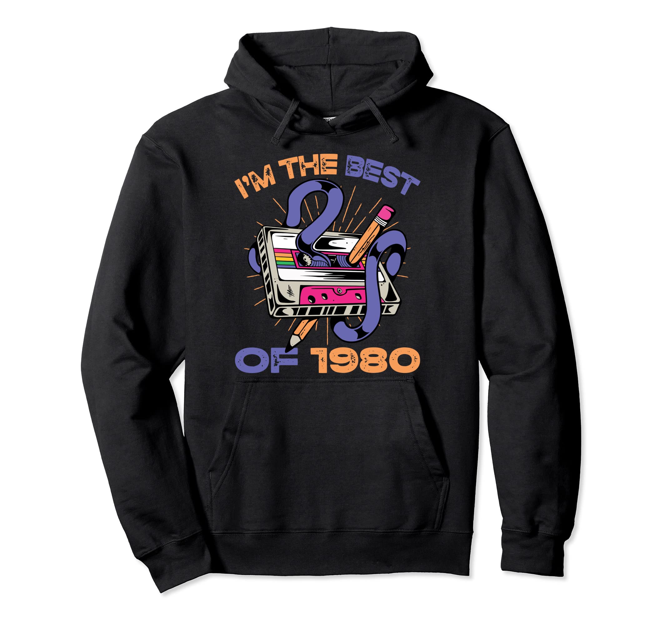 Im Best 1980 Cassette Tape Music Hoodie - Unique Graphic Unisex - T-Shirt, Sweatshirt, Hoodie