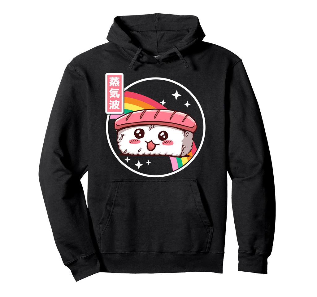 Happy Sushi Rainbow Japan Otaku Hoodie - Casual Everyday Wear for Adults - T-Shirt, Sweatshirt, Hoodie