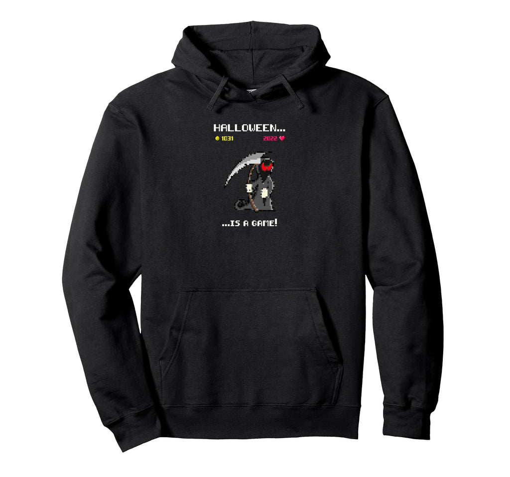 Halloween Arcade Game Grim Reaper Hoodie - Aesthetic Graphic Unisex - T-Shirt, Sweatshirt, Hoodie