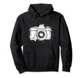 Camera Photography Watercolor Art Hoodie - Unique Graphic Men Women - T-Shirt, Sweatshirt, Hoodie