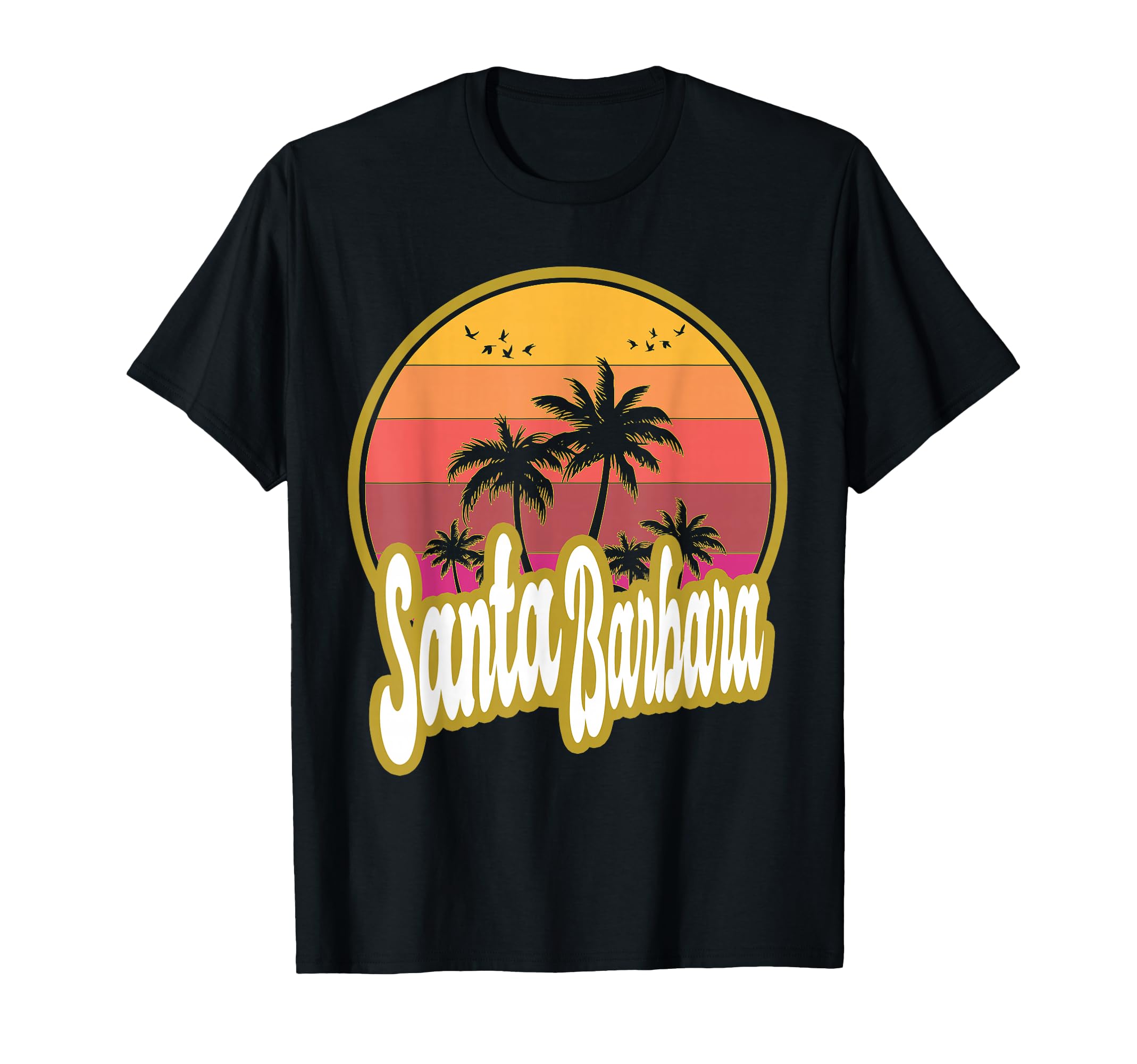 Santa Barbara California Beach Sunset T-Shirt - Unique Graphic for Adults - T-Shirt, Sweatshirt, Hoodie