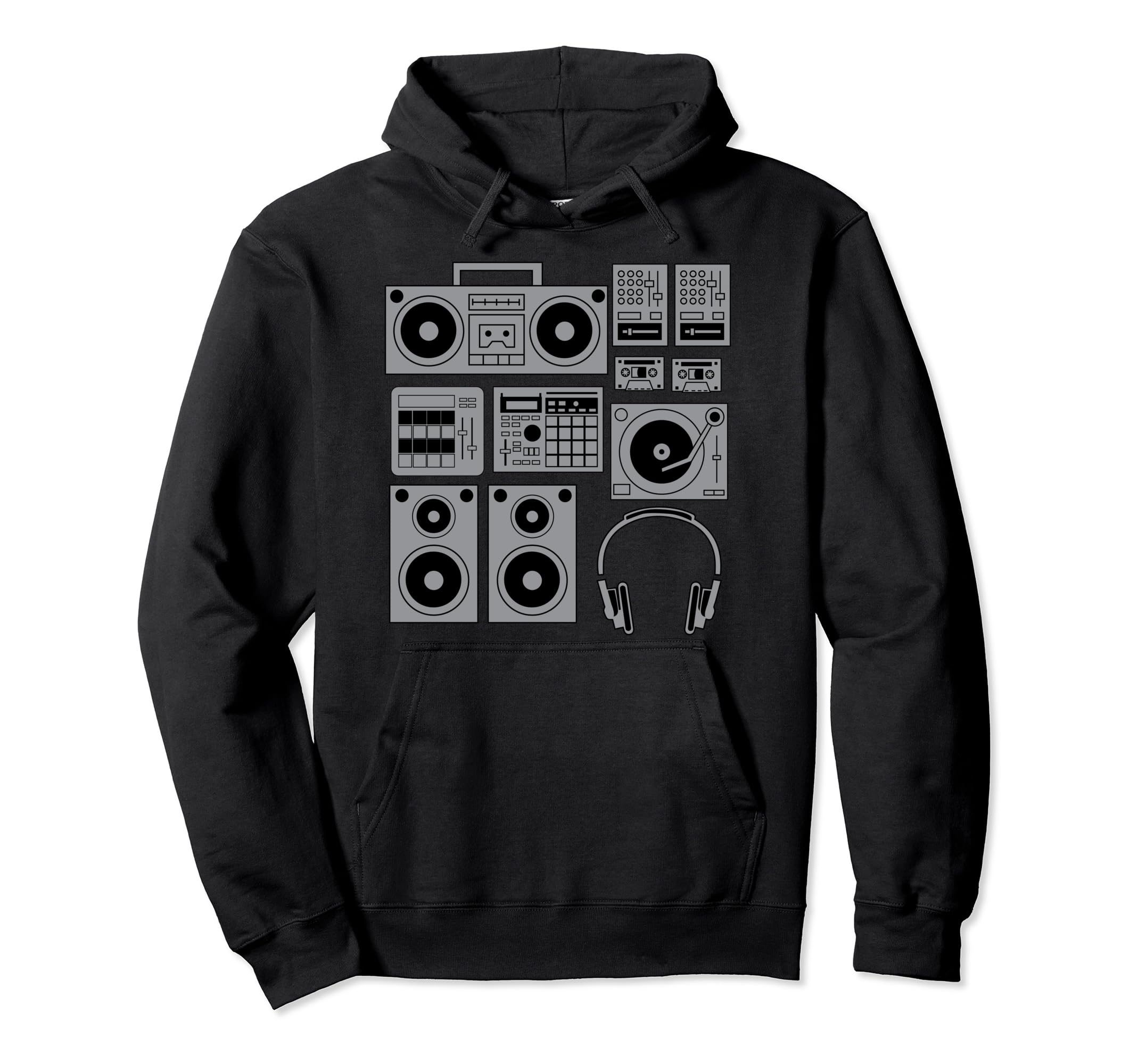 Funny Old School Hip Hop Rapper Rap Music Hoodie - Graphic Print Men Women - T-Shirt, Sweatshirt, Hoodie