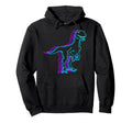 Velociraptor Dinosaur Vaporwave Hoodie - Minimalist Print Unisex - T-Shirt, Sweatshirt, Hoodie
