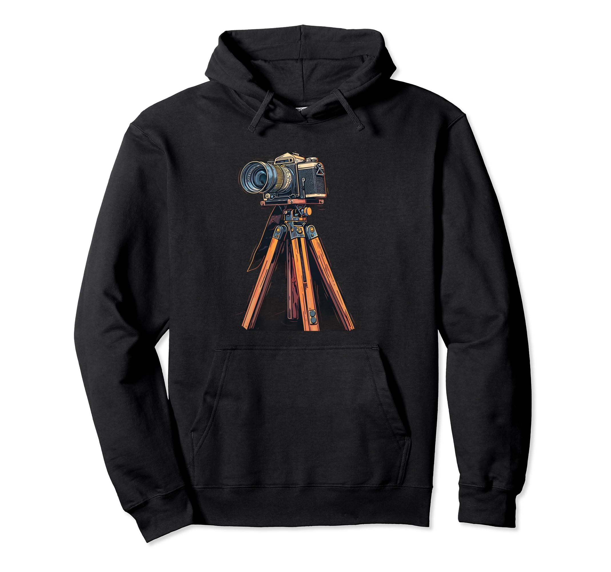 Photography Camera Tripod Hoodie - Fun Novelty Design for Adults - T-Shirt, Sweatshirt, Hoodie
