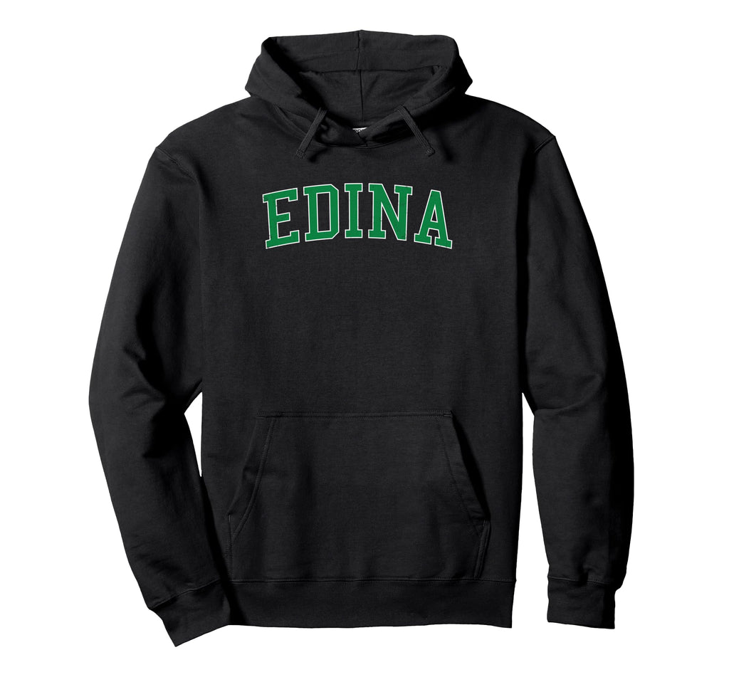 Edina Mn Distressed Green Varsity Hoodie - Fun Novelty Design for Adults - T-Shirt, Sweatshirt, Hoodie