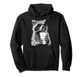Raccoon Drinking Iced Coffee Funny Hoodie - Trendy Graphic for Adults - T-Shirt, Sweatshirt, Hoodie