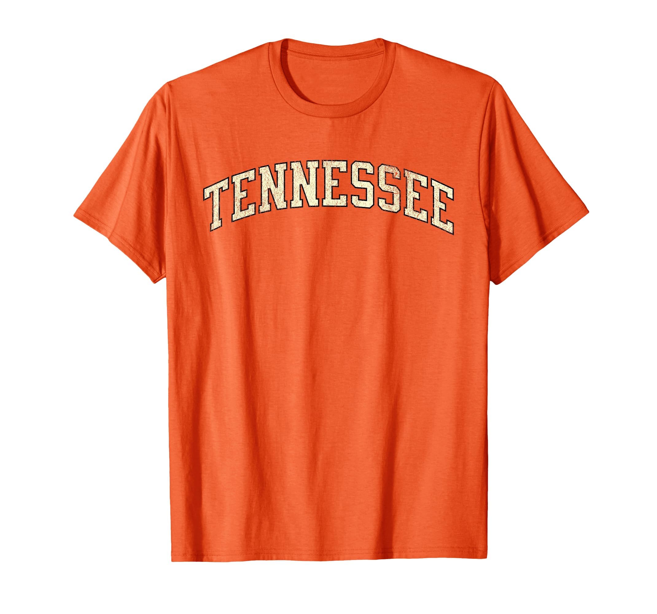 Tennessee Varsity Orange Distressed T-Shirt - Aesthetic Graphic Unisex - T-Shirt, Sweatshirt, Hoodie