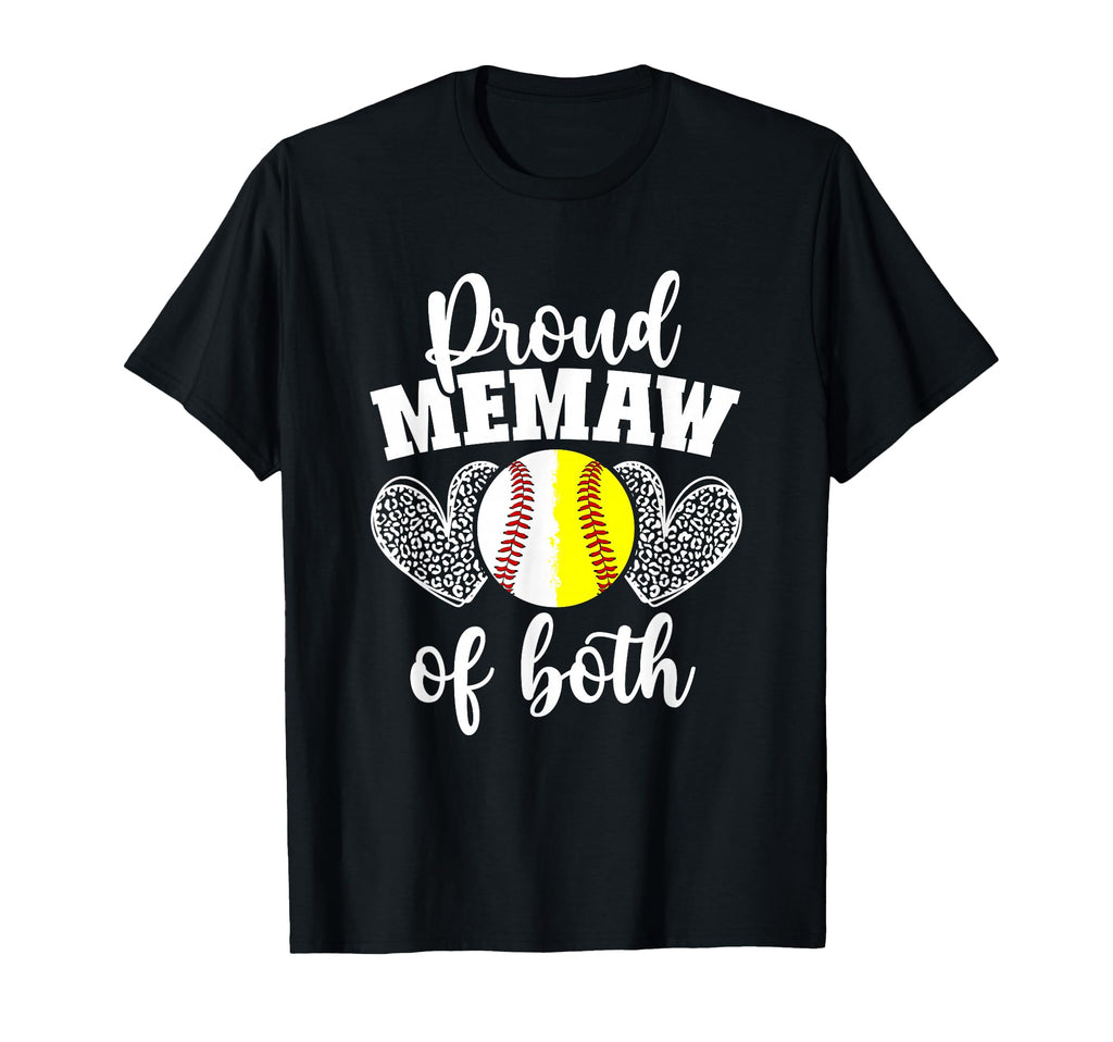 Proud Memaw Both Softball Baseball Memaw T-Shirt - Streetwear Style Unisex - T-Shirt, Sweatshirt, Hoodie