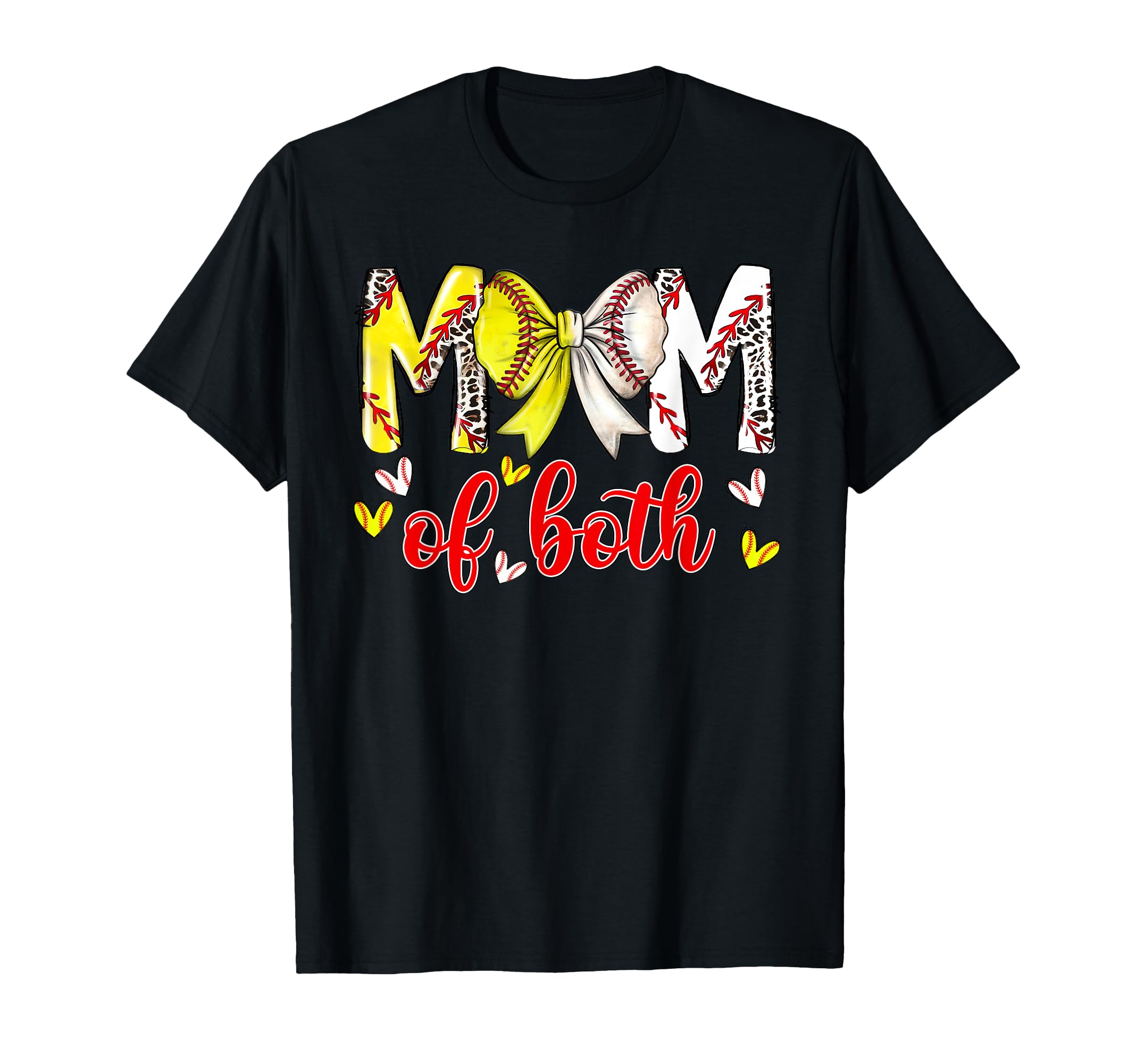 Mom Both Baseball Softball Mama Softball T-Shirt - Novelty Apparel Unisex - T-Shirt, Sweatshirt, Hoodie