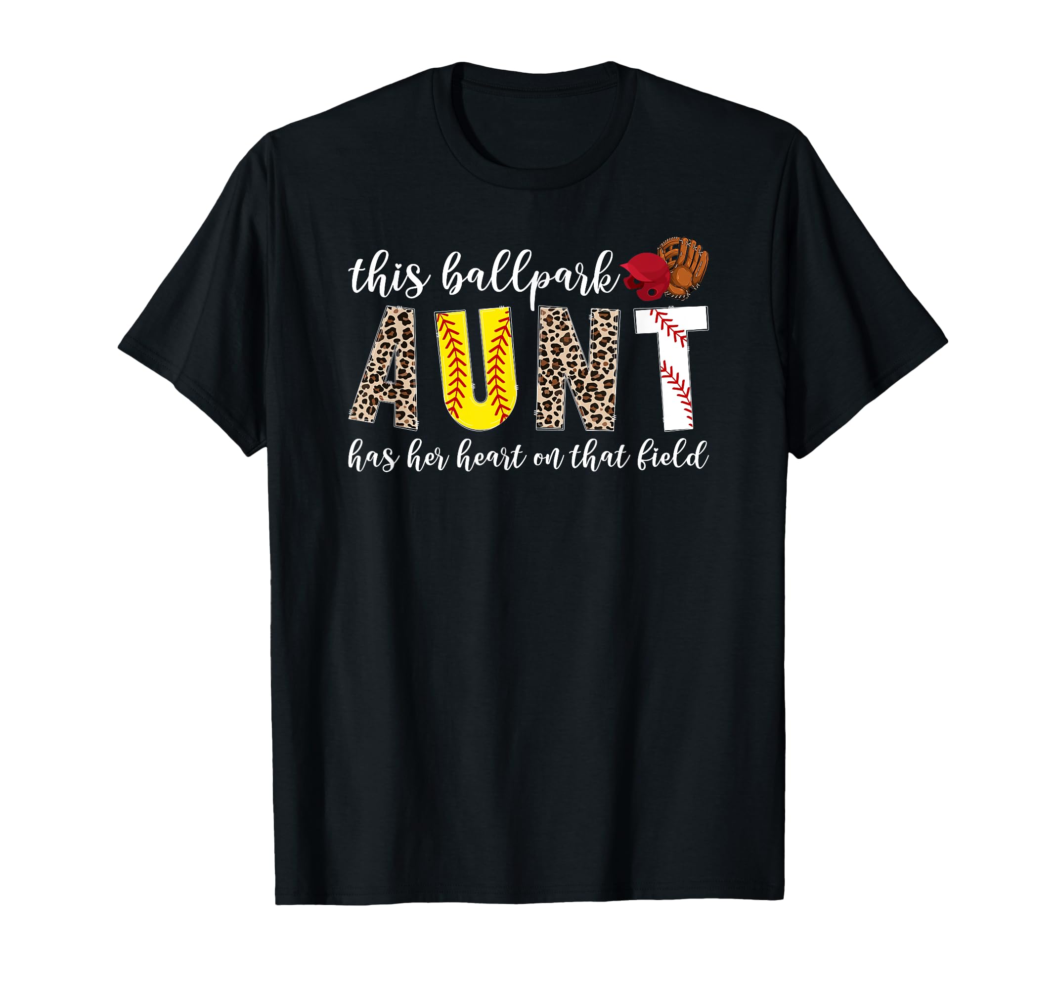 Ballpark Aunt Proud Baseball Softball T-Shirt - Custom Art Print Unisex - T-Shirt, Sweatshirt, Hoodie