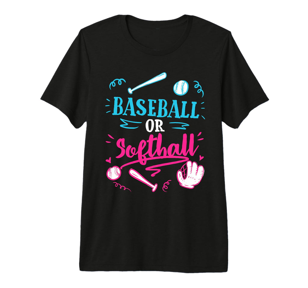 Gender Reveal Party Baseball Softball T-Shirt - Novelty Apparel Men Women - T-Shirt, Sweatshirt, Hoodie