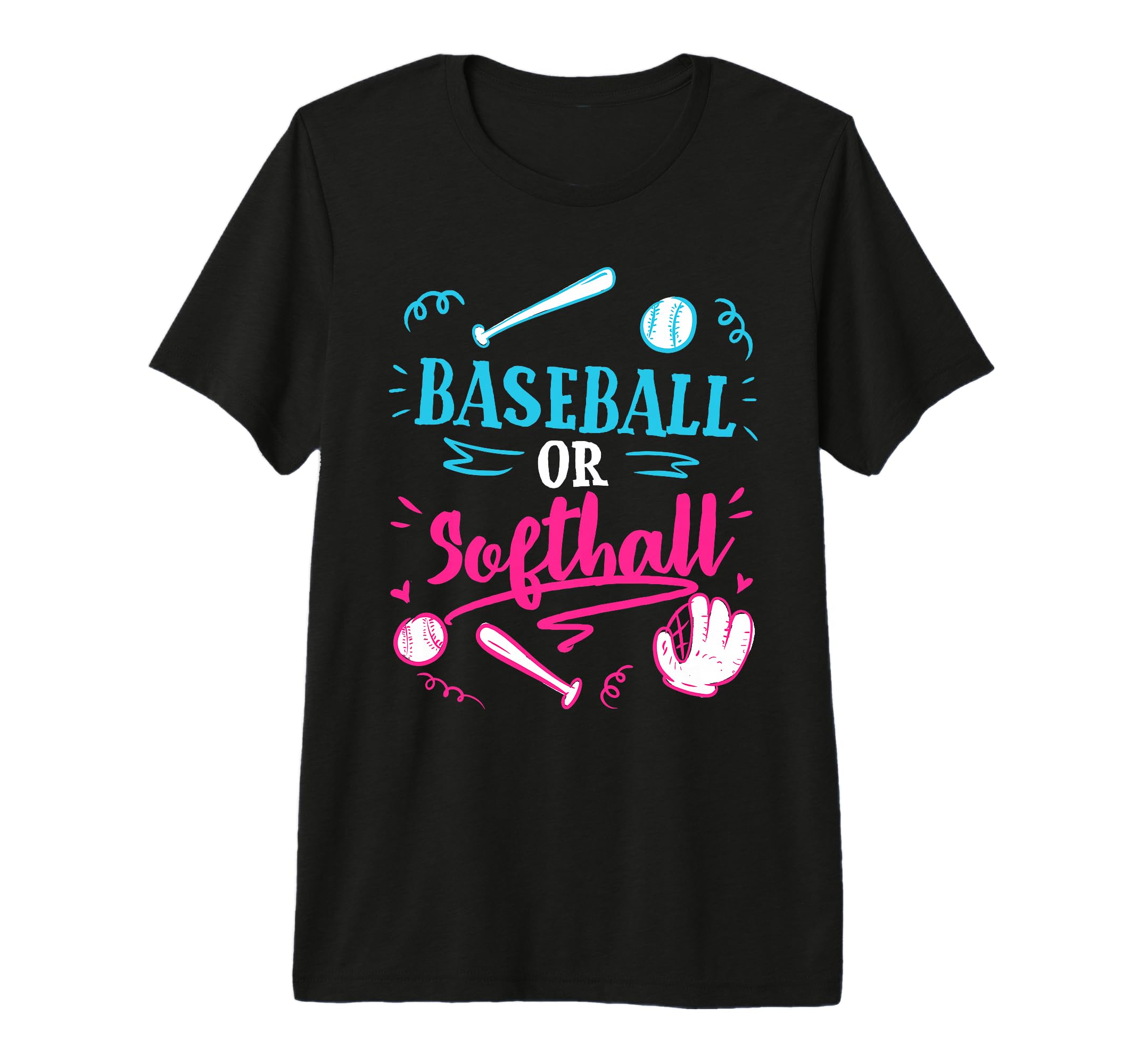 Gender Reveal Party Baseball Softball T-Shirt - Novelty Apparel Men Women - T-Shirt, Sweatshirt, Hoodie