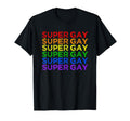 Pride Funny Rainbow Super Gay Lgbtq T-Shirt - Custom Art Print Men Women - T-Shirt, Sweatshirt, Hoodie