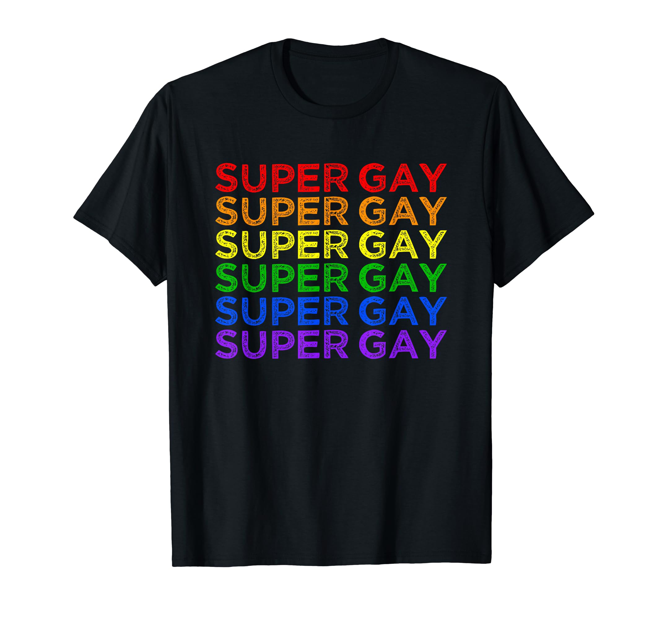 Pride Funny Rainbow Super Gay Lgbtq T-Shirt - Custom Art Print Men Women - T-Shirt, Sweatshirt, Hoodie