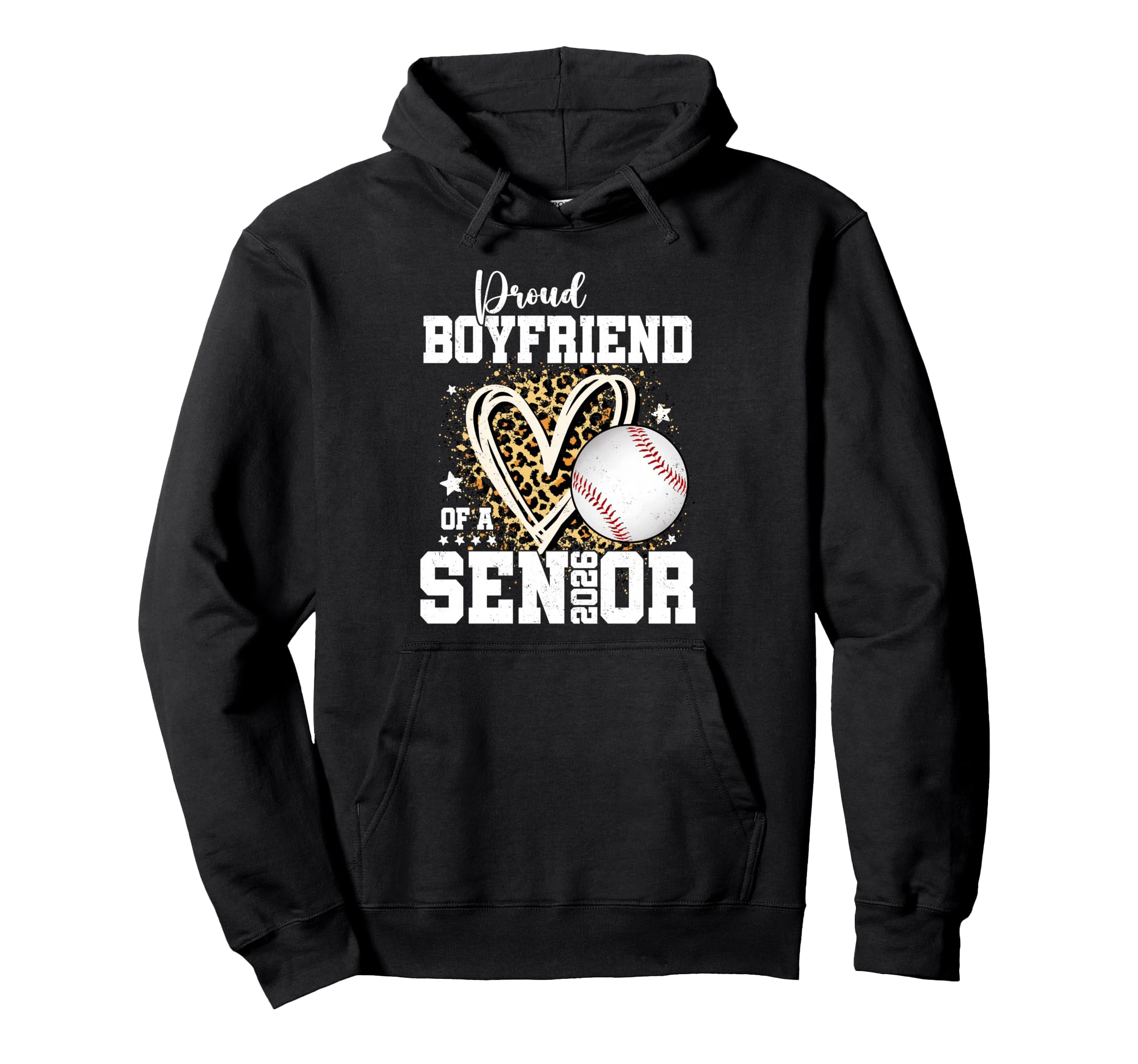 Proud Boyfriend 2026 Senior Baseball Hoodie - Graphic Print for Adults - T-Shirt, Sweatshirt, Hoodie