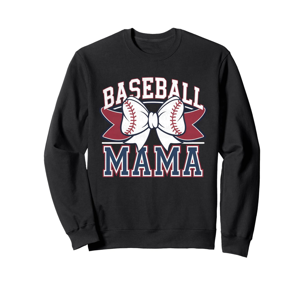 Baseball Mama Coquette Bow Game Sweatshirt - Custom Art Print Men Women - T-Shirt, Sweatshirt, Hoodie