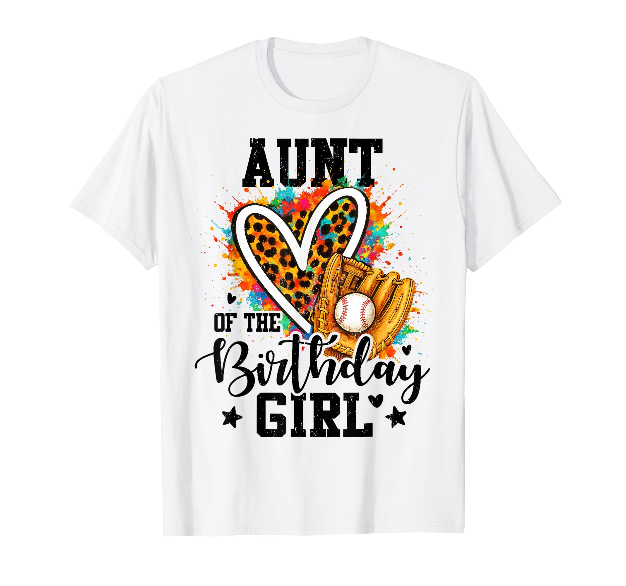 Aunt Birthday Baseball Colorful Matching T-Shirt - Unique Graphic Unisex - T-Shirt, Sweatshirt, Hoodie