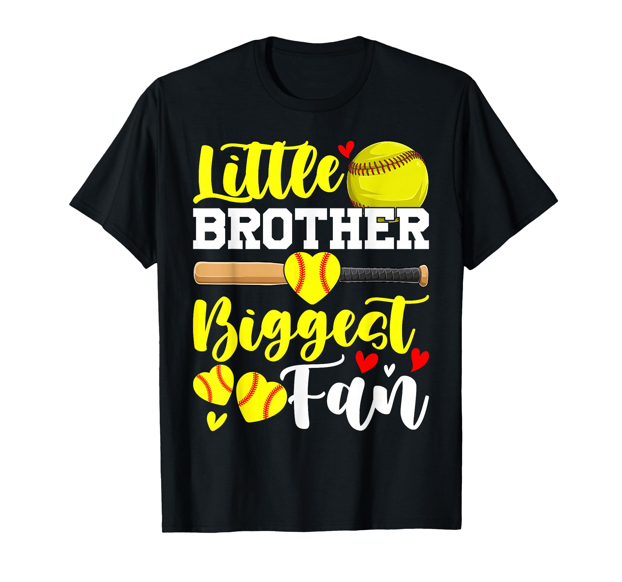 Little Brother Biggest Fan T-Shirt - Fun Novelty Design for Adults - T-Shirt, Sweatshirt, Hoodie