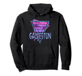 Galveston Vacation Vaporwave Hoodie - Casual Everyday Wear for Adults - T-Shirt, Sweatshirt, Hoodie