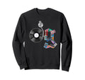 Old School Og Hip Hop Head Vinyl Sweatshirt - Novelty Apparel for Adults - T-Shirt, Sweatshirt, Hoodie