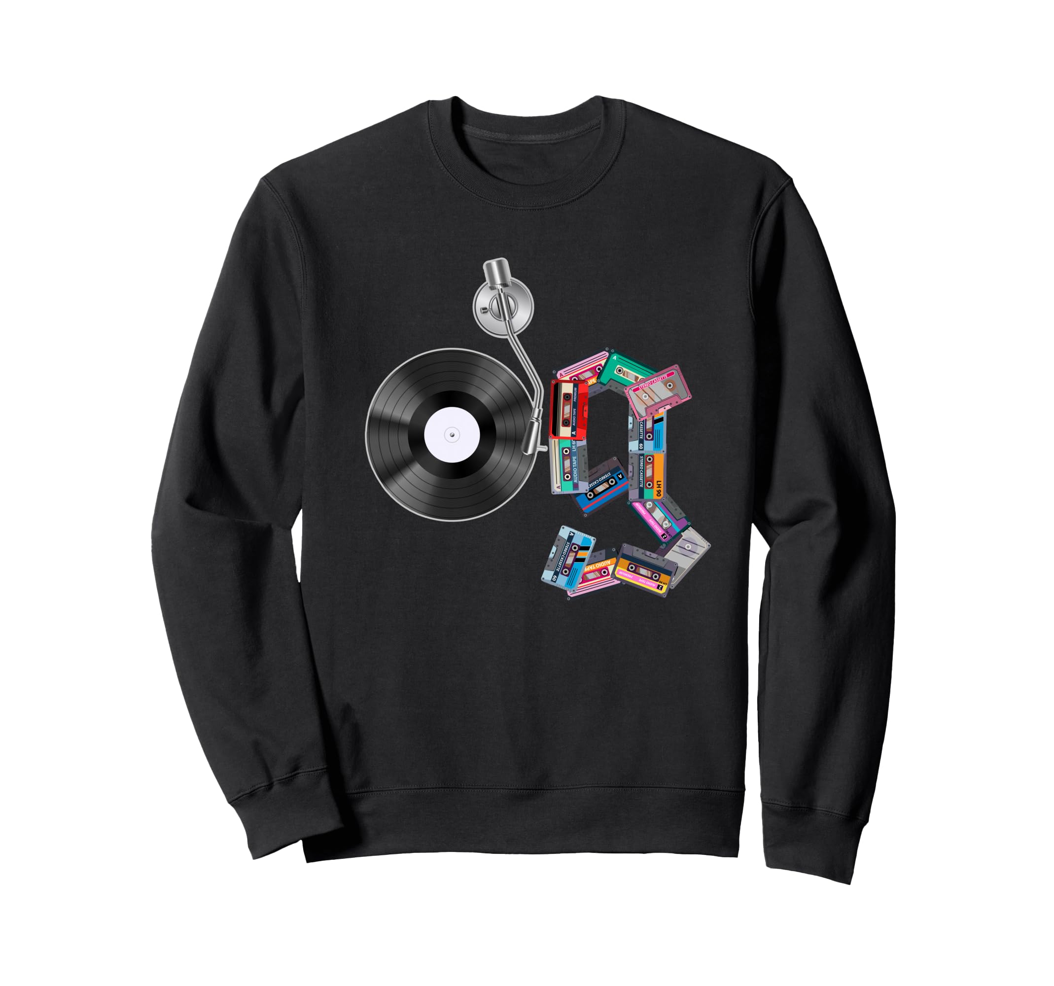 Old School Og Hip Hop Head Vinyl Sweatshirt - Novelty Apparel for Adults - T-Shirt, Sweatshirt, Hoodie