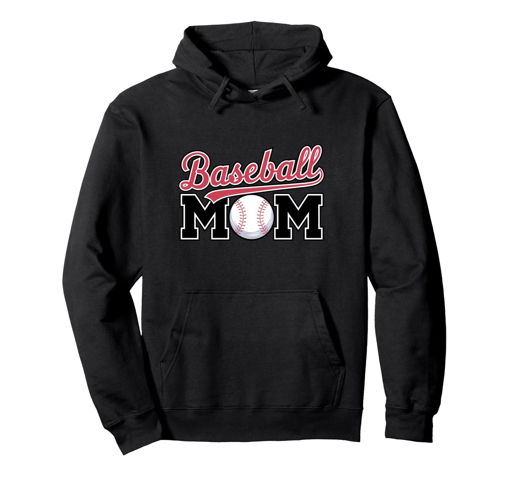Baseball Mom Sports Baseball Hoodie - Minimalist Print for Adults - T-Shirt, Sweatshirt, Hoodie