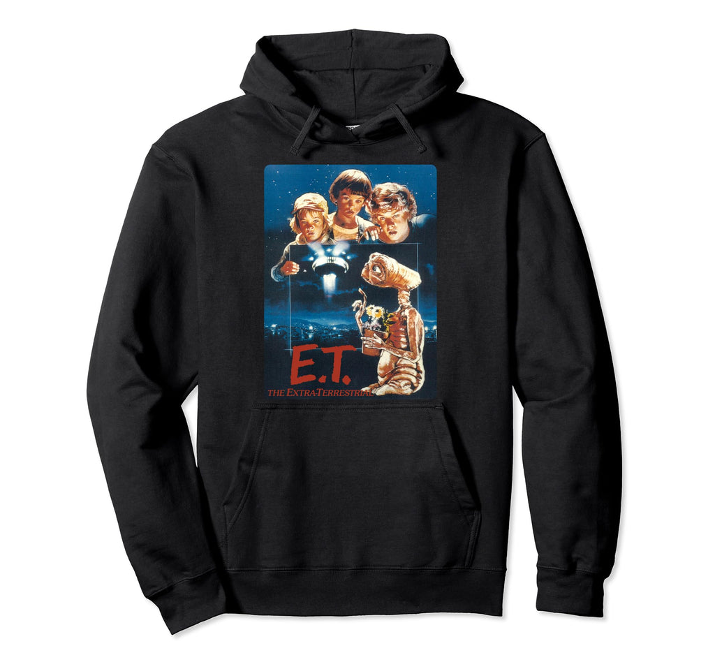 E T Extra Terrestrial Distressed Hoodie - Casual Everyday Wear for Adults - T-Shirt, Sweatshirt, Hoodie