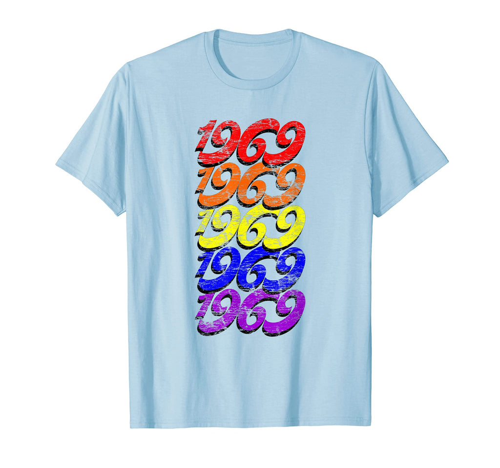 1969 Birthday Hippie Distressed T-Shirt - Unique Graphic Unisex - T-Shirt, Sweatshirt, Hoodie