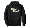 Hard Pass Groovy Distressed Sarcastic Fun Hoodie - Graphic Print Men Women - T-Shirt, Sweatshirt, Hoodie